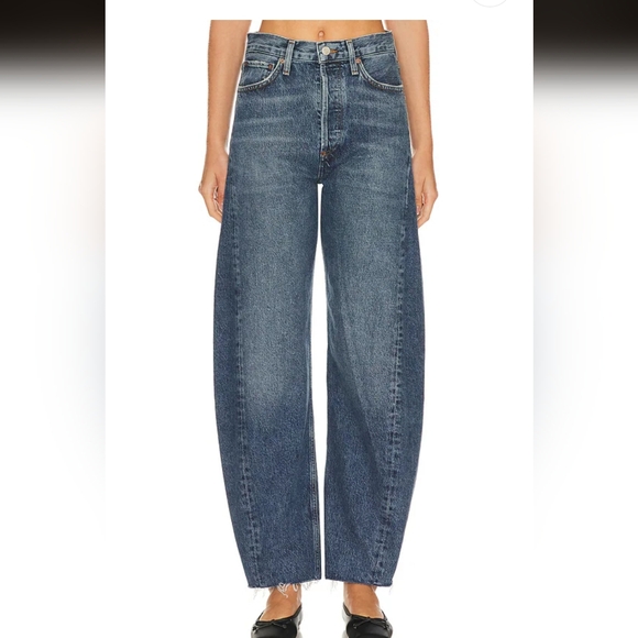 Agolde Denim - Agolde Dark Indigo Wide Leg High-Rise Jeans